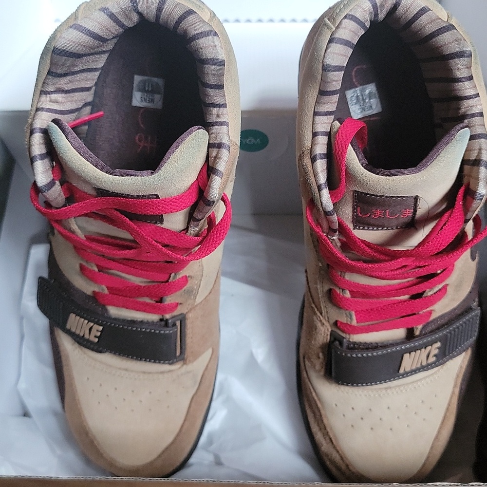 NIKE, 11, CREAM/BROWN